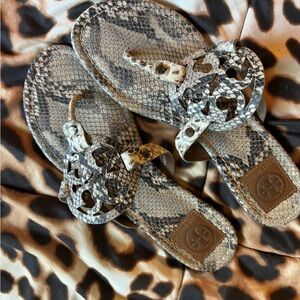 Tory Burch Snakeskin Sandals! Size 9! Preowned